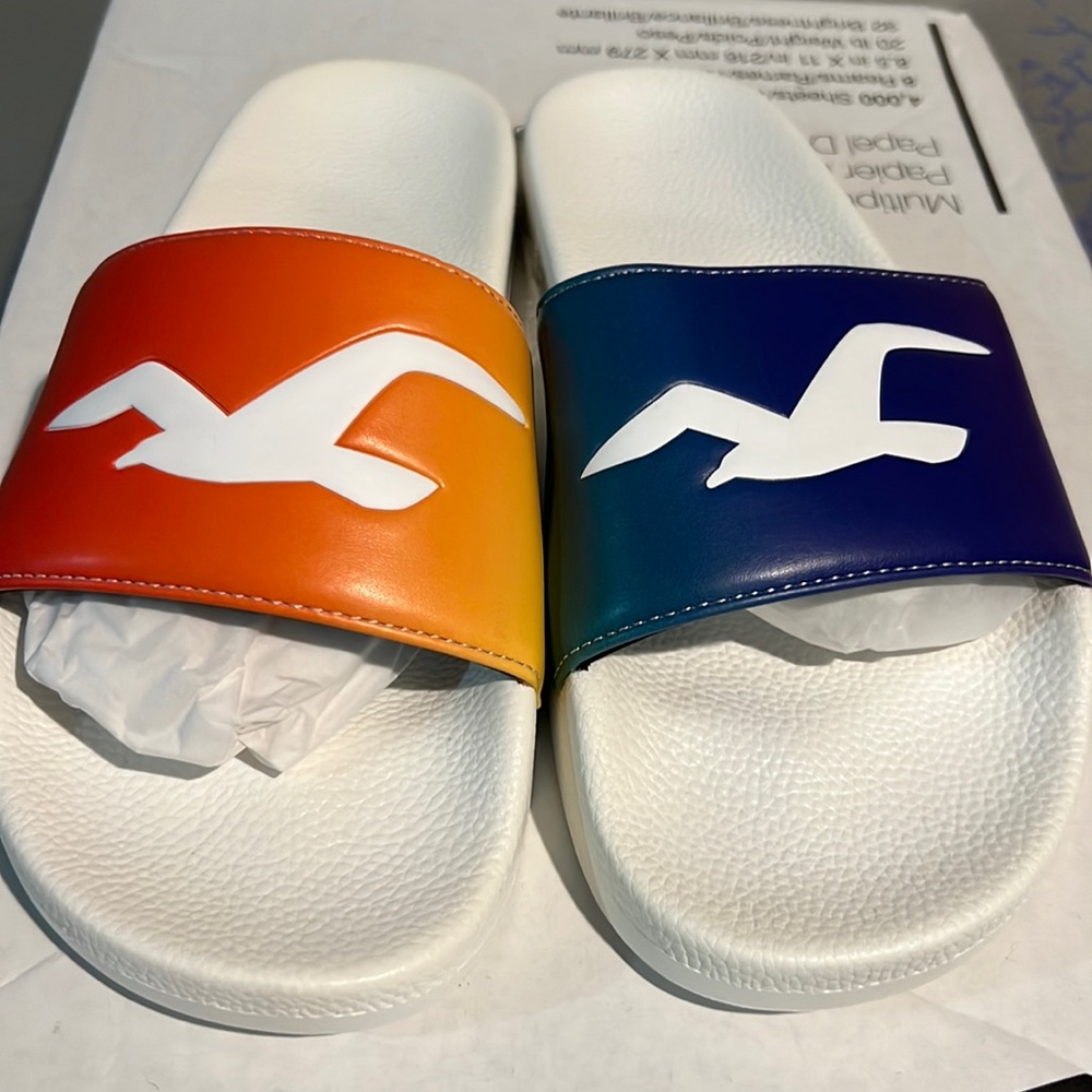 Hollister Pride Slides- size 9/10